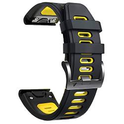 KAVJU 22 x 26 mm Schnellverschluss EasyFit Silikon-Uhrenarmband für Garmin Fenix 6 6X Pro 5 5X 945 Descent MK1 Wirstband Armband, 26mm For Fenix 6X 6XPro, Achat von KAVJU