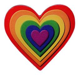 Love Pride Regenbogen Pins Herz Schwul Emaille Pin Brosche Intersex Abzeichen Kleidung Revers Pin für Rucksäcke Abzeichen Hüte Taschen von KAWADU