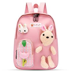 KAYBTNT Kawaii Kinder Rucksack, Kindergartenrucksack, Kinderrucksack für 2 - 10 Jahre, Jungen Mädchen Schulrucksack für 1 - 5 Klasse, Kindergarten Schule die Kita Schulranzen,Rosa von KAYBTNT