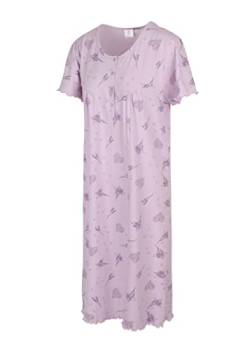 KB Damen Nachthemd Nachtkleid Schlafkleid Flieder 100% Baumwolle von KB