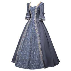 Mittelalter Kleidung Damen Renaissance Prinzessin Kleider Barock Rokoko Kleidung Lolita Kleidung Viktorianisches Königin Maxi Kleider Elegant Abendkleider Cocktailkleid Party A-Linie Kleid von KBOPLEMQ