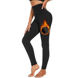 KBRPEY Leggings für Damen Thermo High Waist Leggings Gefüttert Leggings Fleece Thermohose Leggins Blickdicht Elastische Bauchweg Hosen Weiche Sporthose für Yoga Fitness Outdoor Hause Freizeit von KBRPEY