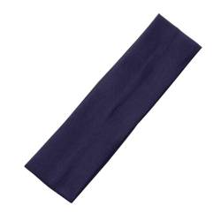 1PC Band Yoga Kopfbedeckungen for Frauen Haar Zubehör Einfarbig Sport Stirnbänder Yoga Haarbänder Elastisch (Color : Navy blue) von KCHYCV
