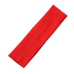 1PC Band Yoga Kopfbedeckungen for Frauen Haar Zubehör Einfarbig Sport Stirnbänder Yoga Haarbänder Elastisch (Color : Red) von KCHYCV