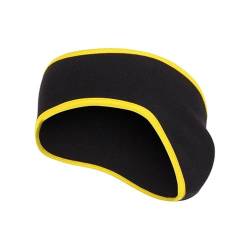 Mädchen Fleece Ohr Abdeckung Ohrenschützer Stirnband Winter Schweißband Ohr Wärmer for Männer Frauen Laufen Skifahren Outdoor Sport Haar Schweiß (Color : Black Yellow) von KCHYCV