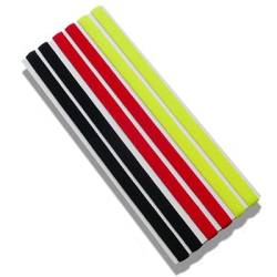 Sport-elastisches Stirnband, weiches Baseball-Gummi-Kunststoff-Silikon-Haarband, Kopfgel for Haare (Color : Black Red Yellow) von KCHYCV