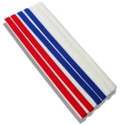 Sport-elastisches Stirnband, weiches Baseball-Gummi-Kunststoff-Silikon-Haarband, Kopfgel for Haare (Color : Red Blue White) von KCHYCV