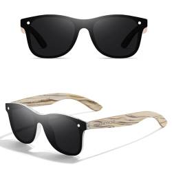 KCOWYIOP Sonnenbrillen Polarisierte Sonnenbrille,Herren Damen Polarisierte holz brille,Polarisierende Brillengläser mit UV400-Schutz S5029 von KCOWYIOP