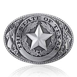 KDG Western Cowboy Gürtelschnallen Männer Vintage Neuheit Große handgefertigte Gürtelschnalle…, 3-Guxi Texas Star, Einheitsgröße von KDG