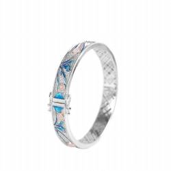 KEDDJI Chinesischer Stil S925 Silber Eingelegt Hetian Baiyu Armband, Gebrannter Blauer Sand Armband, Live Mund Armband, Blau von KEDDJI