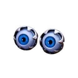 S925 Silber Schmuck Retro Thai Blau Künstliche Augen Ohrringe für Männer Personalisierte High-End Ohrringe, KEDDJI, Blau von KEDDJI