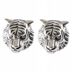 S925 Silber Tiger Kopf Ohrringe Personalisierte und Dominante Ohrringe, KEDDJI, Silber von KEDDJI