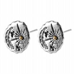 S925 Sterling Silber Japanische und Koreanische Silber Ohrringe mit Männlichen Adlerfeder Ohrringe, KEDDJI, Ohrstecker von KEDDJI