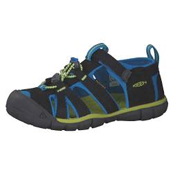 KEEN, Unisex Kinder Seacamp 2 CNX Sandalen, Black Brilliant Blue, 24 EU von KEEN