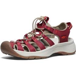 KEEN Damen Astoria West Sandalen, Merlot/Scarlet Ibis, 39 EU von KEEN