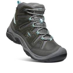 KEEN Damen Circadia Mid Waterproof Wanderstiefel, Steel Grey/Cloud Blue, 35.5 EU von KEEN