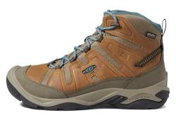 KEEN Damen Circadia Mid Waterproof Wanderstiefel, Toasted Coconut/North Atlantic, 39.5 EU von KEEN