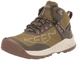 KEEN Damen NXIS Evo Mid Waterproof Wanderstiefel, Olive Drab/Birch, 38.5 EU von KEEN