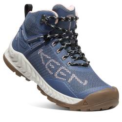 KEEN Damen NXIS Evo Mid Waterproof Wanderstiefel, Vintage Indigo/Harbor Gray, 38 EU von KEEN