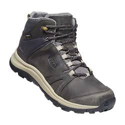 KEEN Damen Terradora II Leather Mid WP Wanderstiefel, Schwarz (Magnet Plaza Taupe), 37 EU von KEEN