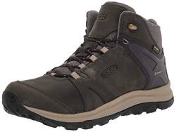 KEEN Damen Terradora II Leather Mid WP Wanderstiefel, Schwarz (Magnet Plaza Taupe), 37.5 EU von KEEN