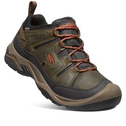 KEEN Herren Circadia Waterproof Wanderschuh, Black Olive/Potters Clay, 42 EU von KEEN