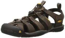 KEEN Herren Clearwater CNX Leather Sandalen, Dark Earth/Black, 40 EU von KEEN