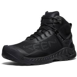 KEEN Herren NXIS Evo Mid Waterproof Wanderstiefel, Triple Black, 43 EU von KEEN