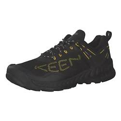 KEEN Herren Nxis Evo niedrige Höhe wasserdichte schnelle Verpackung Wanderschuhe, Schwarz Gelb, 44.5 EU von KEEN