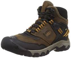 KEEN Herren Ridge Flex Mid Waterproof Wanderstiefel, Bison/Golden Brown, 40.5 EU von KEEN