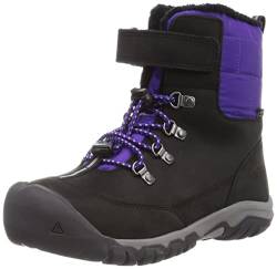 KEEN Unisex Kinder Greta Boot Waterproof Schneestiefel, Black/Purple, 39 von KEEN