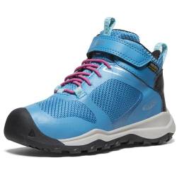 KEEN Wanduro Mid Waterproof Wanderstiefel, Fjord Blue Fuchsia Purple, 24 EU von KEEN