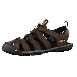 Keen Herren Clearwater Cnx Leather Sandalen,Braun (Dark Earth/Black 0), 40.5 EU von KEEN