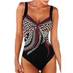 KEERADS Tankini Women's Push Up Swimwear Tummy Shaping Bandeau Large Sizes Backless von KEERADS Tankini