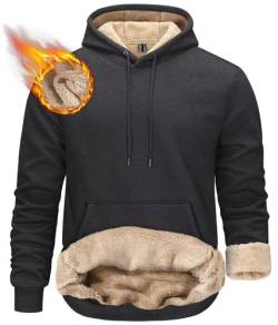 KEFITEVD Herren Kapuzenpullover Sportlicher Pullover Hoodie Thermische Warme Winter Kapuzen Sweatshirts Mode Kapuzenpullover für Männer von KEFITEVD