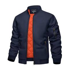 KEFITEVD Jacken für Männer Winter Winddichte Bomberjacken Herbst Winter Militärjacke Aktiv Mantel Herren Trainingsjacke Fleece Jacken von KEFITEVD