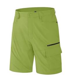 KEFITEVD Kurze Hosen Männer Bike Shorts Herren Leicht Kurz Radhose Atmungsaktiv Cargo Shorts Wandern Trekking Avocado-Grün 32 von KEFITEVD