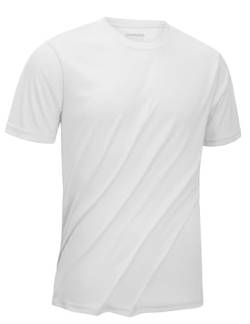 KEFITEVD MTB Shirt Herren Kurzarm Schnelltrocknend Atmungsaktiv Outdoorshirt Segeln Surfen Wasser T-Shirt Männer Sommershirt Weiß 2XL von KEFITEVD
