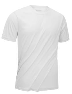 KEFITEVD MTB Shirt Herren Kurzarm Schnelltrocknend Atmungsaktiv Outdoorshirt Segeln Surfen Wasser T-Shirt Männer Sommershirt Weiß 3XL von KEFITEVD