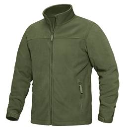 KEFITEVD Übergangsjacke Herren Winddicht Frühlingsjacke Warm Winter Jacke Casual Funktionsjacke Atmungsaktiv Freizeitjacke für Angeln Wandern Herbstjacke Leichte Herrenjacke Dunkelgrün S von KEFITEVD