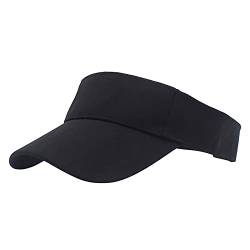 Mützen Von Für Frauen Sonnenschutz Sportvisier Strand verstellbare Hutkappe Visier-Golf-Baseballmützen Klein Cap Kinder (Black, One Size) von KEHUAN