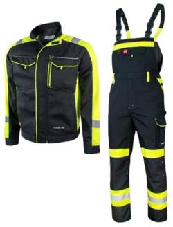 KEILOR Arbeitsoverall-Set Herren Arbeitsjacke und Latzhose mit Kniepolstertaschen Herren Latzhose Schutzanzug Arbeitsanzug Schutzanzug, strapazierfähige Arbeitskleidung Größe 52 von KEILOR