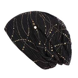 Chemo Cancer Baumwolle Schal Kopftuch Schlafmütze Solid Color Kappe Bandana Turban Classic Hijab Bonnet Geflecht Kopfbedeckung Afrikanischen Turban Vorgebunden Beanie Mütze von KEIZHUONIQIU