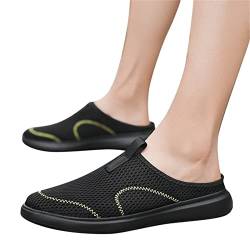 KEIZHUONIQIU Clogs Atmungsaktiv Mesh Hausschuhe Sommer Hohl Latschen Gartenschuhe Freizeit Badeschuhe Strand Aqua Slippers Flach Sohle Pantoffeln Pflegeleichte leichte Hausschuhe Gartenclogs von KEIZHUONIQIU