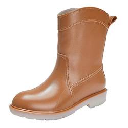 KEIZHUONIQIU Gummistiefel Damen Kurz Weit Regenstiefel für Damen, strapazierfähig, rutschfest, wasserdicht, rutschfest, aus Kunststoff, Zement, Regenschuhe, Regenstiefeletten Regenstiefel Damen Hoch von KEIZHUONIQIU