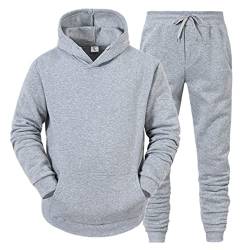 KEIZHUONIQIU Herren Jogginganzug Trainingsanzug-Set Sportanzug Kapuzenpullover Hoodie-Sweatshirt Sporthose Zweiteiler Longsleeve Sweaterpullover Kapuzen Classic Herren Outfit von KEIZHUONIQIU