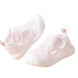KEIZHUONIQIU Sommer-Säuglingskleinkind-Mädchen-Schuhe Sandalen mit flachem Boden, nicht slio, halboffene Spitze, atmungsaktive, weiche Schuhe Kinder Hausschuhe Sommer (Pink, 25 Toddler) von KEIZHUONIQIU