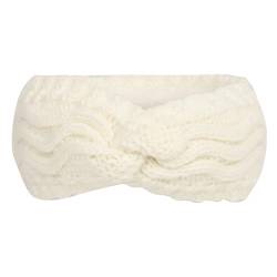 KEIZHUONIQIU Winter-Stirnbänder für Damen, mit Flausch-Fleece gefüttert, Ohrenwärmer, Zopfmuster, warm, Häkel-Stirnband, Geschenke Handtücher Set (White, One Size) von KEIZHUONIQIU