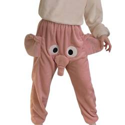 Pyjamahose Couple Elephant Lange Warme Plüsch Damen Herren Weiche Schlafhose Flauschige Plüschhose Schlafanzughose Lustige Schlafanzug Hose Neuartige Haushose Lockere Unisex von KEIZHUONIQIU