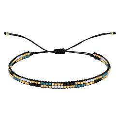 KELITCH Damen Armband Dünnes Band Armreif Perlen Miyuki Armband Stapelbares Armband Modeschmuck Set für Damen von KELITCH